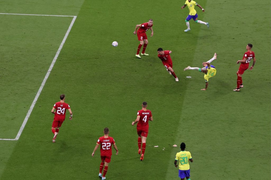 Richarlison afirmou que o segundo gol que marcou na vitória de 2 a 0 do Brasil sobre a Sérvia foi um dos mais bonitos de sua carreira.
