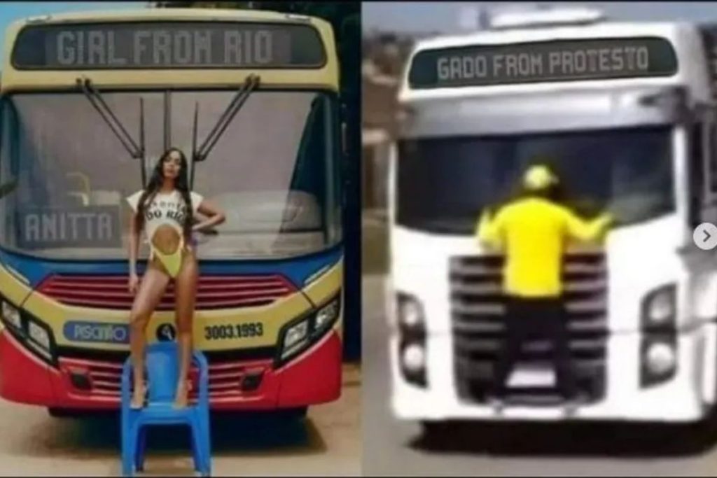video-com-bolsonarista-em-para-brisa-de-caminhao-gera-memes-veja