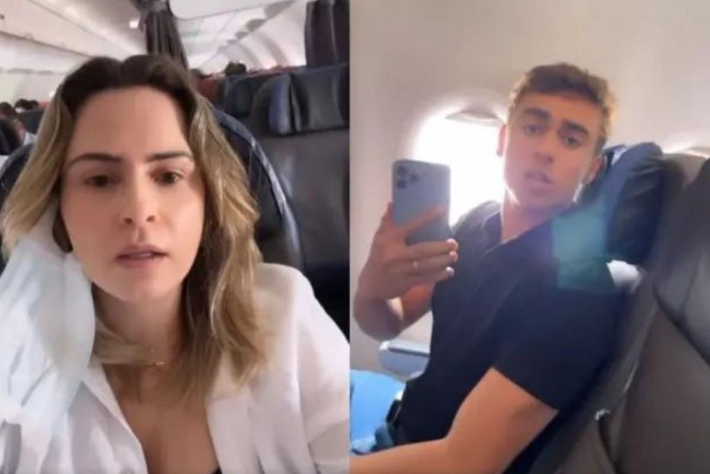 Ex-BBB Ana Paula discute com Nikolas Ferreira em avião