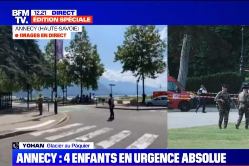 "Covardia", diz Macron sobre crianças esfaqueadas em parque na França