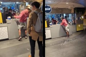 Vídeo mostra briga de cliente e funcionário em loja do McDonald's