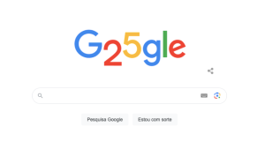 O Google comemora 25 anos de existência e, para celebrar, a maior companhia de buscas do mundo preparou um Doodle especial para a ocasião.