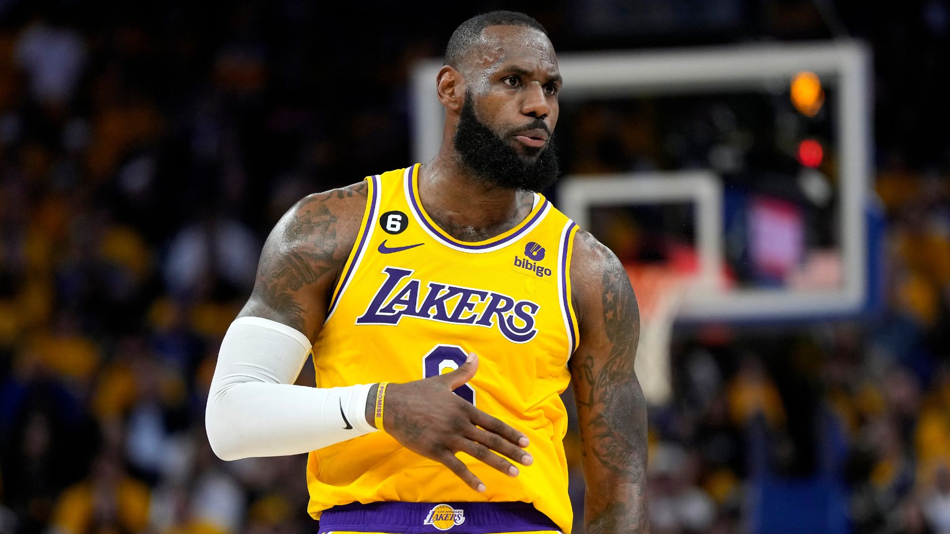 LeBron James em ação nos Lakers