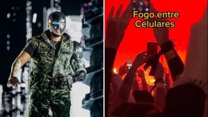 The Weeknd no Brasil Influenciador mostra visão poluída por celulares em show do cantor