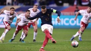 A França atropelou Gibraltar por 14 a 0 neste sábado, 18, na Allianz Riviera, em Nice, pela nona rodada das Eliminatórias para a Euro 2024.