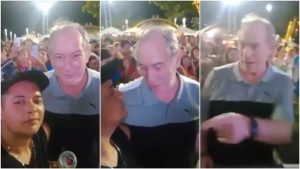 Ciro Gomes dá tapa no rosto de um homem após ser chamado de bandido; Veja o vídeo