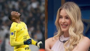 De acordo com o ‘Extra’, Yasmin Brunet, modelo, de 35 anos, tem um romance com Carlos Miguel, goleiro do Corinthians.