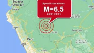 O município de Tarauacá, no Acre, registrou, neste sábado (20), o maior tremor de terra da história do Brasil.