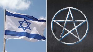 Neste evento, a presença das bandeiras de Israel, foi marcada por algumas bandeiras que exibiam um pentagrama em vez da Estrela de Davi