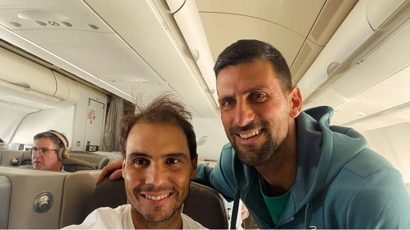 Djokovic e Rafael Nadal se encontraram em avião rumo ao Masters 1000