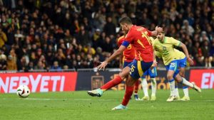 Nesta terça-feira, 26, a Espanha recebeu a Seleção Brasileira, em amistoso disputado no Santiago Bernabéu e os espanhóis saíram na frente