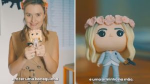 Júlia Zanatta é deputada federal e está fazendo propaganda em suas redes sociais de uma boneca, a qual foi feita em sua homenagem.