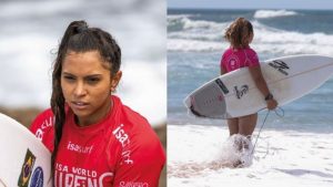 Tainá irá para Teahupoo, palco do surfe nos Jogos Olímpicos de Paris 2024, ao lado de Tatiana Weston-Webb, que já havia se garantido