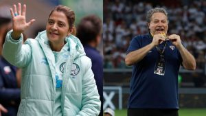 Após as acusações de John Textor na CPI da manipulação, Leila Pereira, presidente do Palmeiras, e Julio Casares, mandatário do São Paulo...