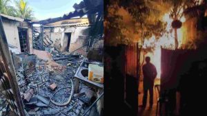 Casal de idosos perde tudo em incêndio e família faz apelo para reconstruir casa