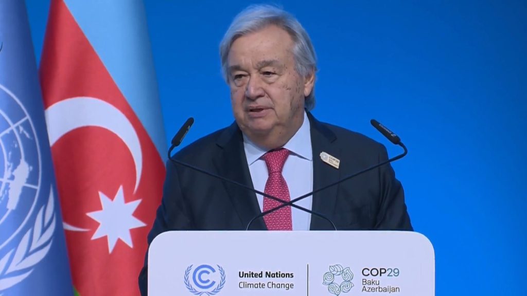 Secretário-geral da ONU culpa bilionários por mudanças climáticas