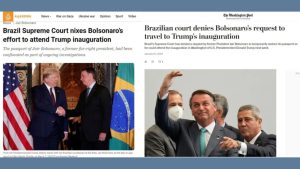 A decisão de Moraes de negar a devolução do passaporte de Bolsonaro foi amplamente noticiada pela imprensa mundial.