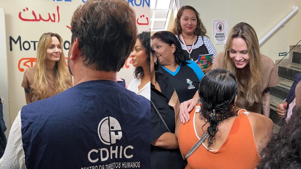 Angelina Jolie, atriz e ativista, fez uma visita ao Brasil, onde participou de diversas atividades voltadas para causas sociais e ambientais