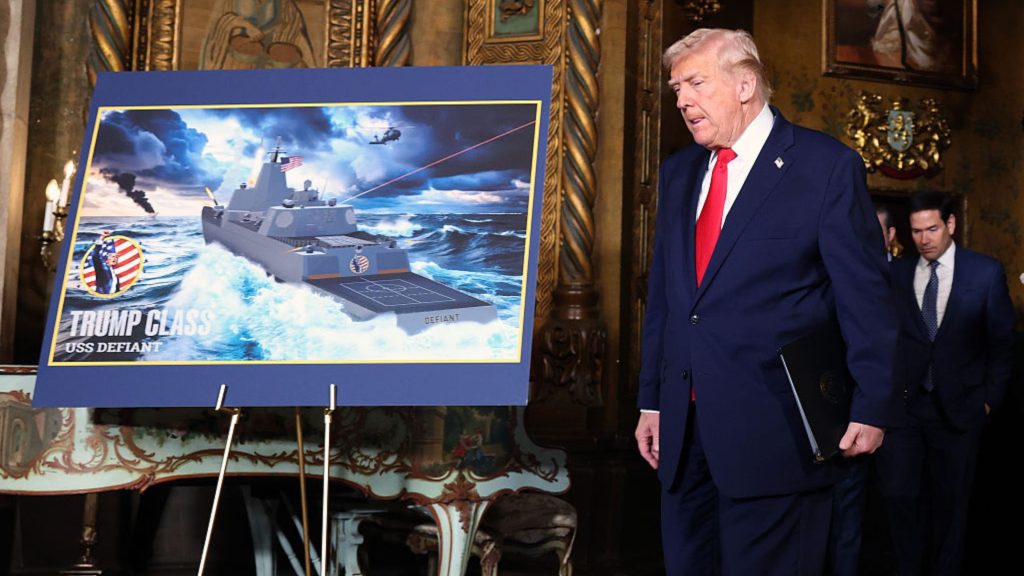 Governo dos EUA projeta nova classe de navios de guerra batizada de Trump