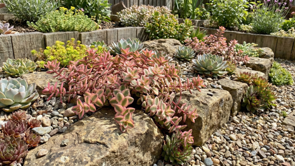 A suculenta que parece um colar vivo combina folhas rosadas com caimento elegante em vasos
