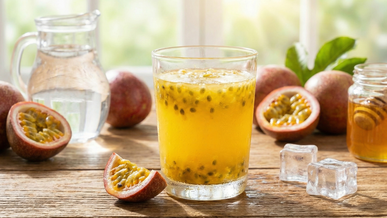 Como preparar suco de maracujá refrescante sem amargar, mantendo os ...