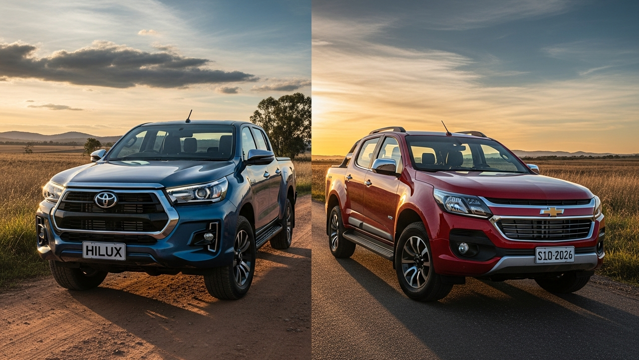Comparativo completo das picapes Toyota Hilux e Chevrolet S10 2026 para ...
