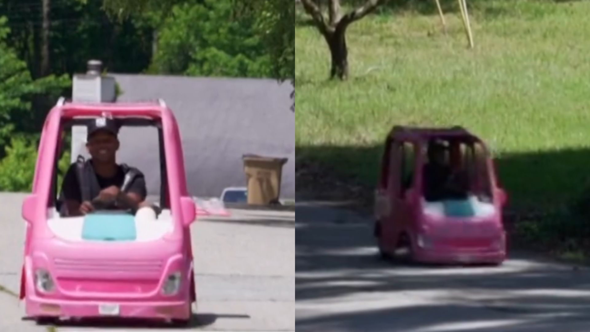 Homem adapta carrinho da Barbie para gastar menos com gasolina nos EUA