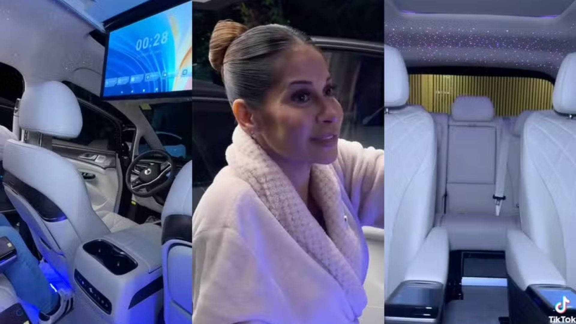 Carro de R$ 800 mil de Maíra Cardi chama atenção por teto estrelado e geladeira individual para passageiros