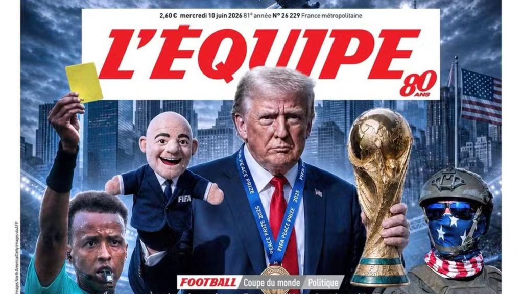 Jornal francês retrata presidente da Fifa como fantoche de Donald Trump