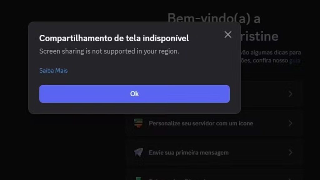 O Discord suspendeu as transmissões ao vivo e o compartilhamento de vídeo no Brasil nesta segunda-feira (17)