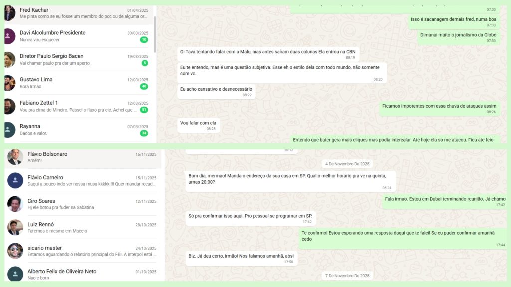 Vorcaro e o caso Banco Master: ferramenta que expõe conversas em formato de chat