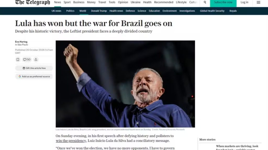 veja o que disse a imprensa mundial sobre a reeleição de Lula