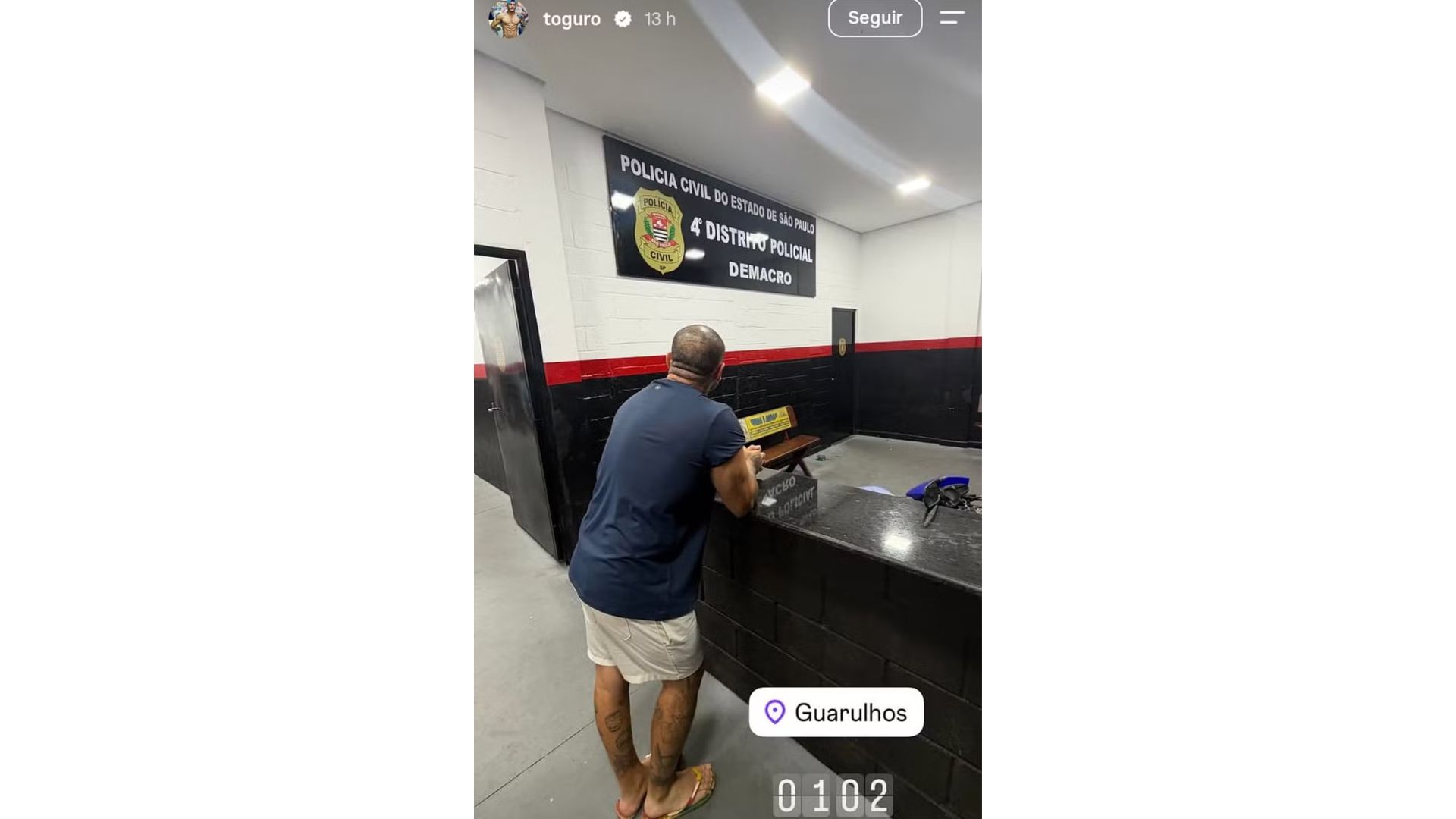 Carro sem placa e R$ 100 mil em espécie: Toguro vai à delegacia na madrugada e recupera valor - Reprodução/ Instagram