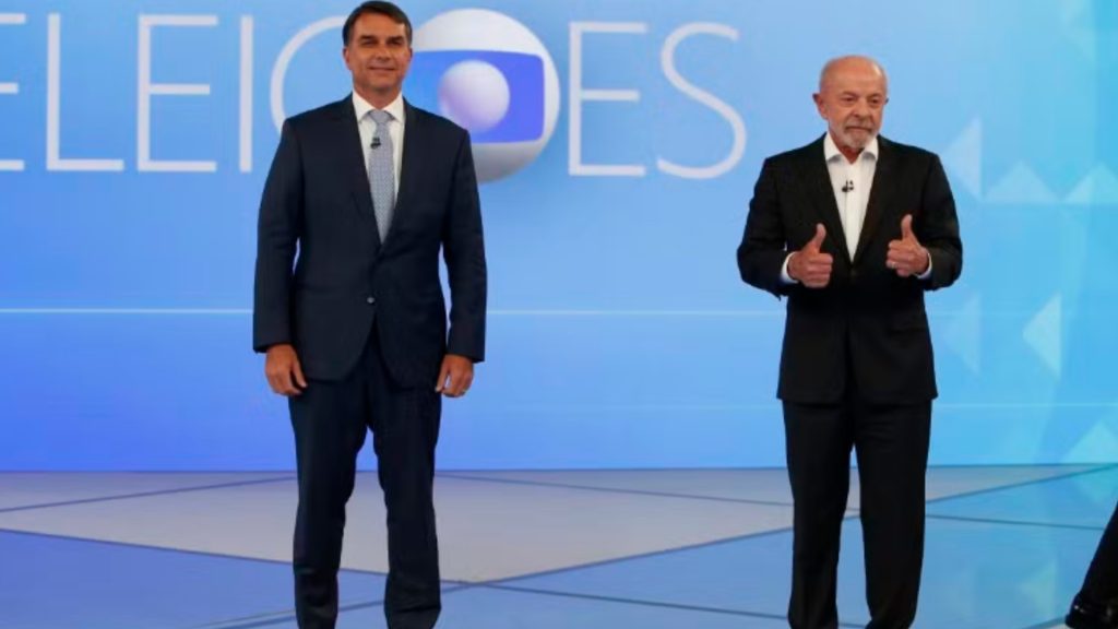 Lula e Flávio Bolsonaro no debate na Globo: veja os pontos altos de cada candidato